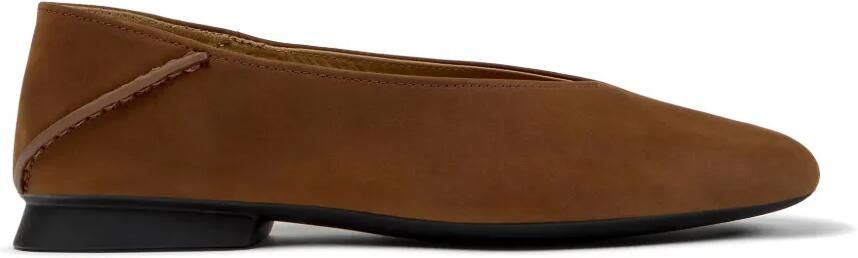 Camper Casi Myra nubuck leren ballerina's Bruin