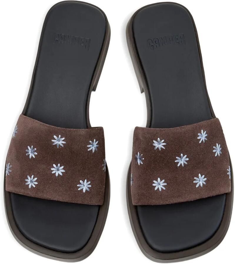 Camper Dana suède sandalen met bloemdetail Bruin - Foto 2
