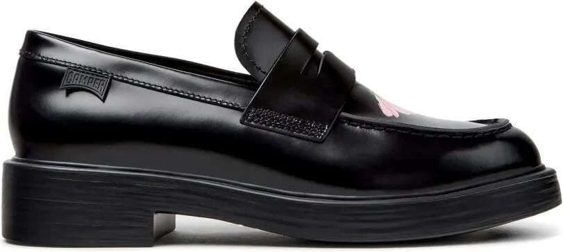 Camper Dean loafers met bloemenprint Zwart