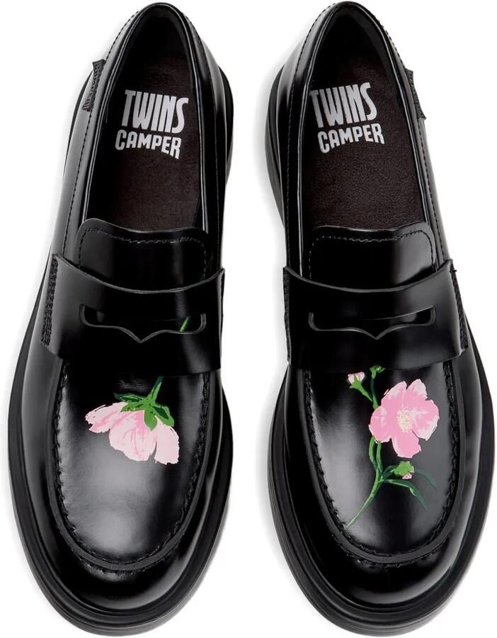 Camper Dean loafers met bloemenprint Zwart - Foto 2