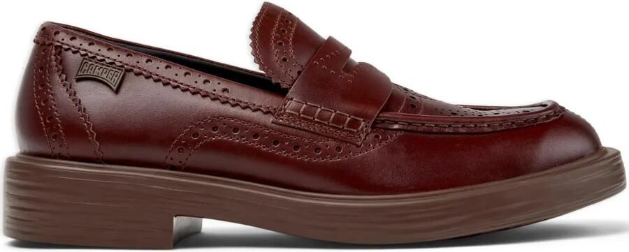 Camper Dean loafers met penny bar Bruin