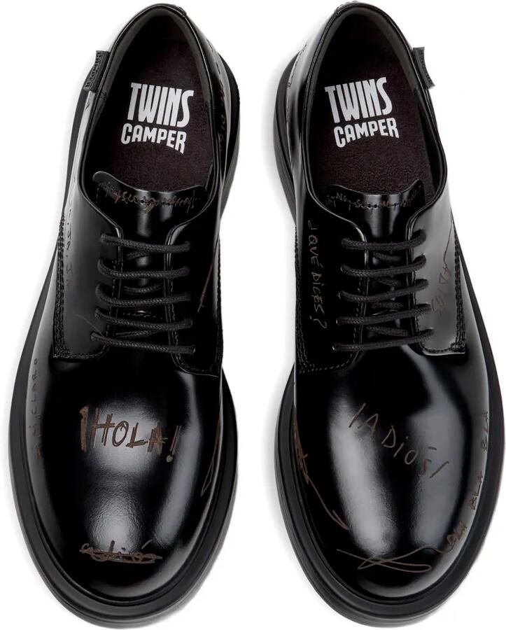 Camper Dean Twins leren Oxford schoenen Zwart - Foto 4
