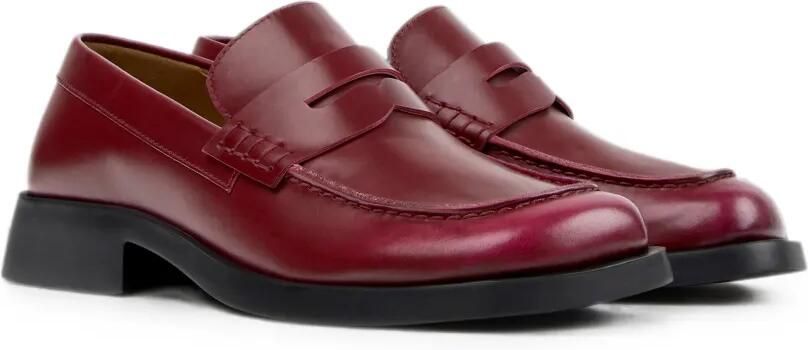 Camper Donna leren loafers met vierkante neus Rood - Foto 5
