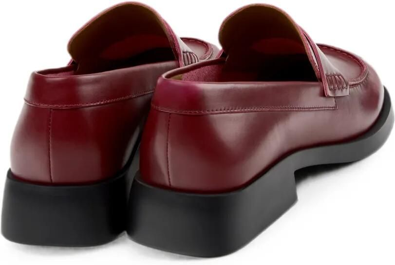 Camper Donna leren loafers met vierkante neus Rood - Foto 3