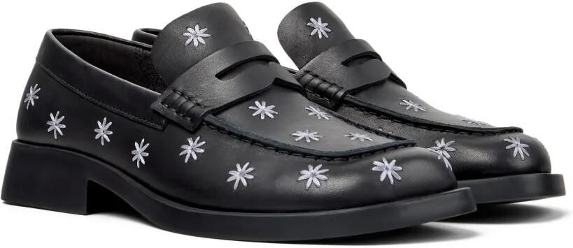 Camper Donna loafers met geborduurde bloemen Zwart - Foto 5