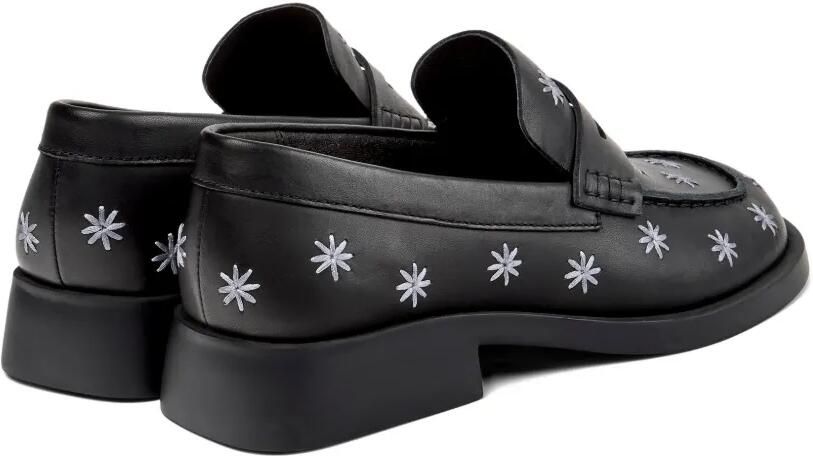 Camper Donna loafers met geborduurde bloemen Zwart - Foto 3