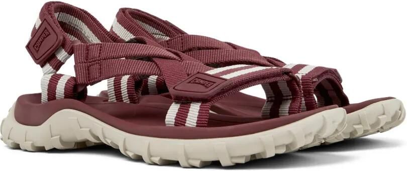 Camper Drift Trail gestreepte sandalen Rood