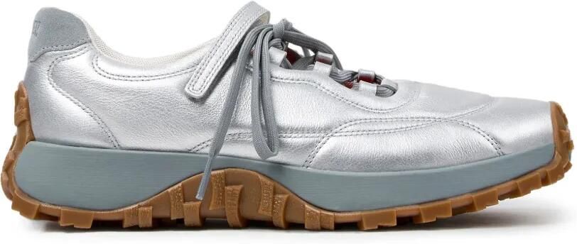 Camper Drift Trail leren sneakers Zilver