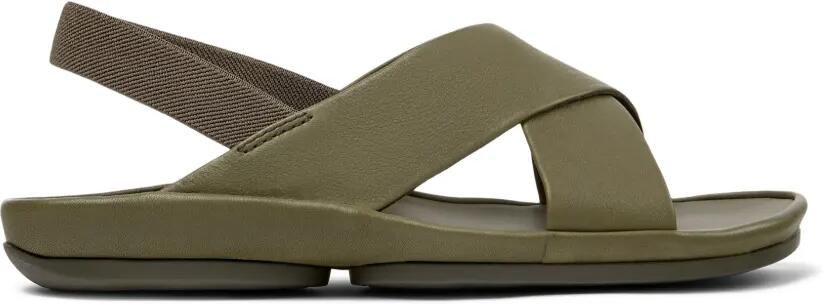 Camper Isla leren sandalen met gekruist bandje Groen