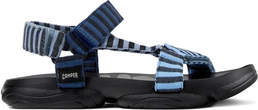 Camper Karst gestreepte sandalen Blauw