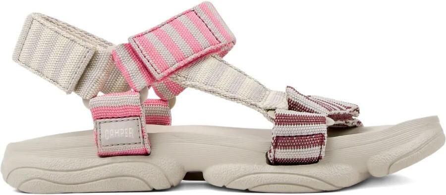 Camper Karst gestreepte sandalen Grijs