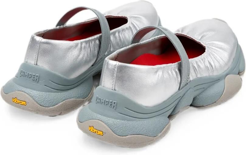Camper Karst leren ballerina's Zilver - Foto 3