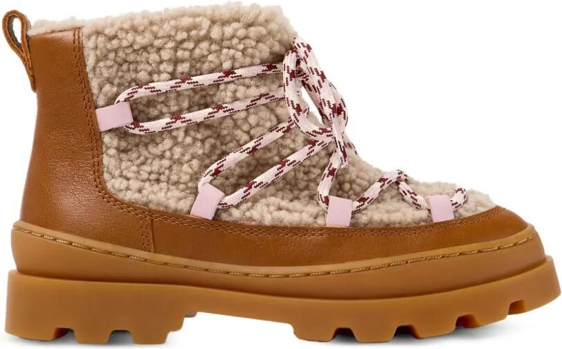 Camper Kids Brutus enkellaarzen met lammytextuur Beige - Foto 4