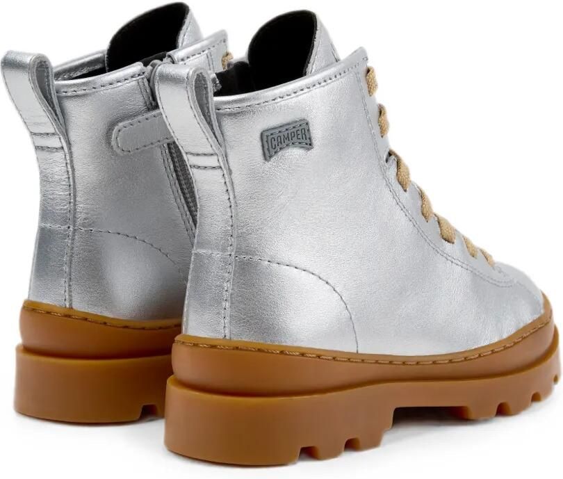 Camper Kids Brutus metallic leren enkellaarzen Zilver - Foto 3