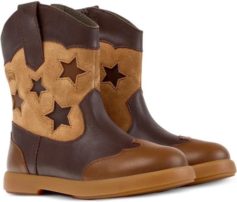 Camper Kids Duet enkellaarzen met ster-patch Bruin