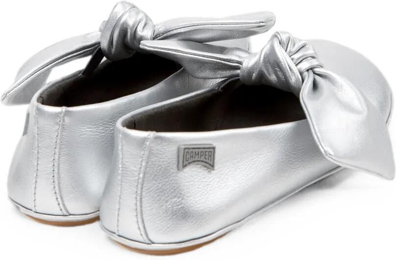 Camper Kids Leren ballerina's met strik-detail Zilver - Foto 4