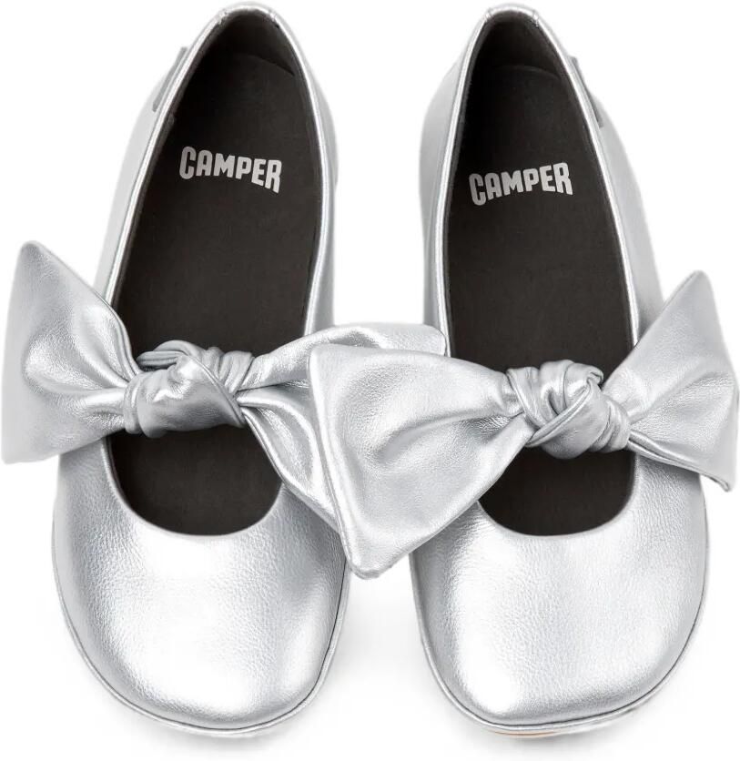 Camper Kids Leren ballerina's met strik-detail Zilver - Foto 2