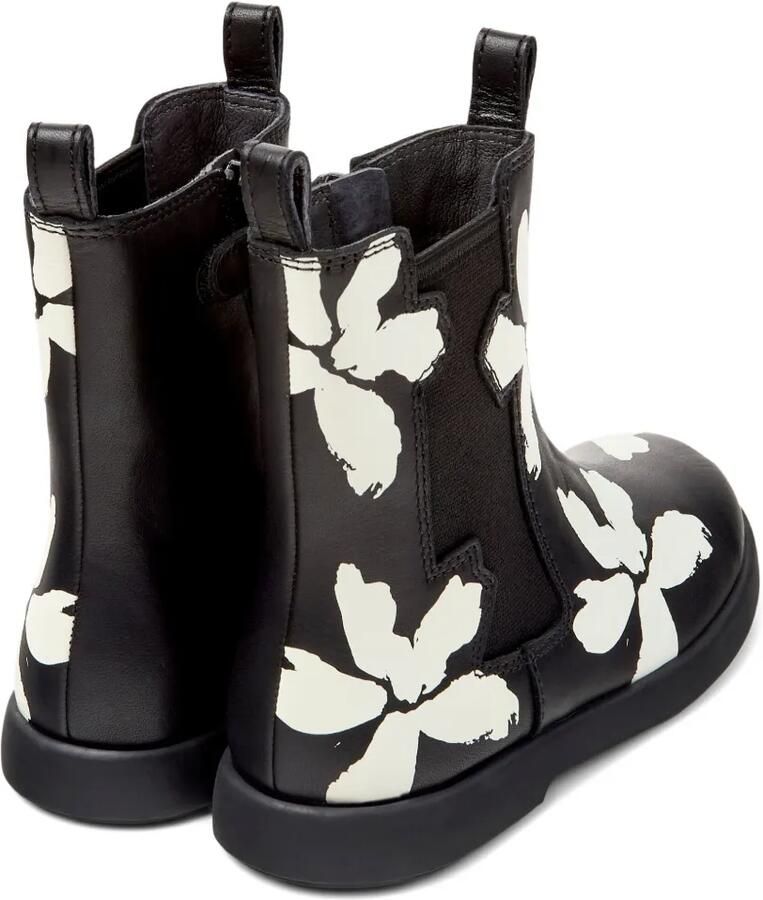 Camper Kids Leren enkellaarzen met bloe print Zwart - Foto 2