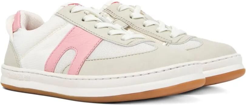 Camper Kids Mesh sneakers met leren vlak Beige