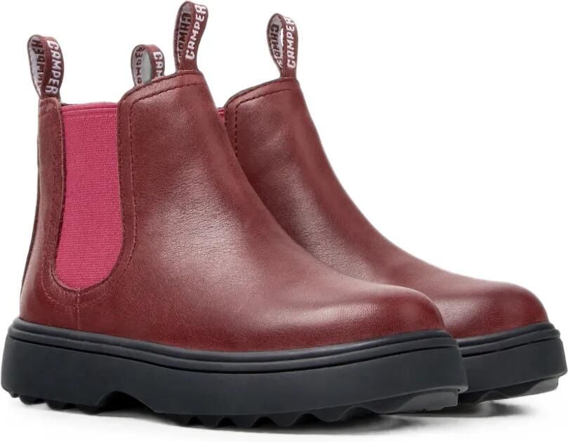 Camper Kids Norte leren enkellaarzen Rood