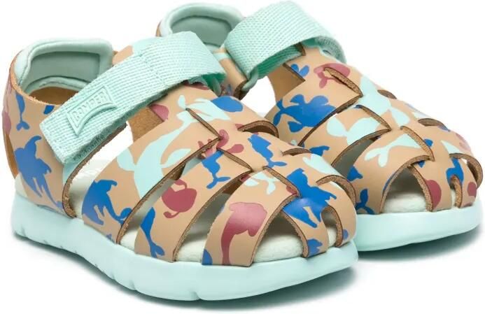 Camper Kids Oruga leren sandalen Bruin