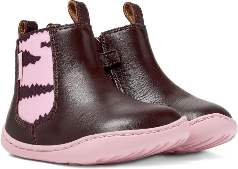 Camper Kids Peu enkellaarzen met zebraprint Bruin