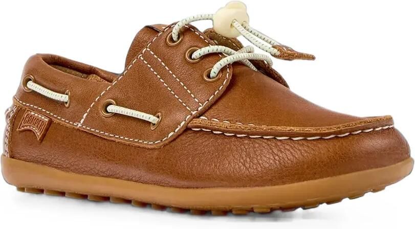 Camper Kids Peu leren bootschoenen met contrasterende stiksels Bruin