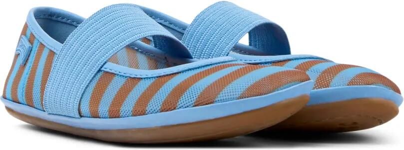 Camper Kids Right gestreepte ballerina's met bandje Blauw