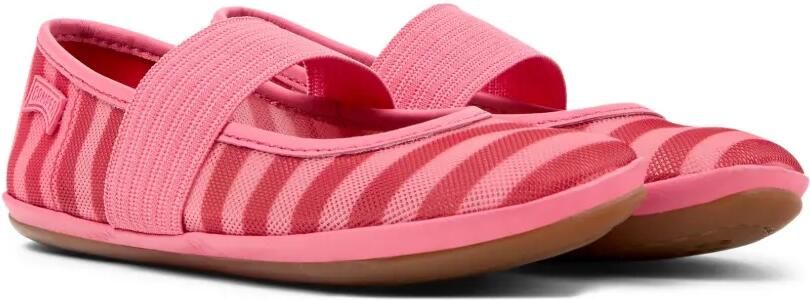 Camper Kids Right gestreepte ballerina's met bandje Roze
