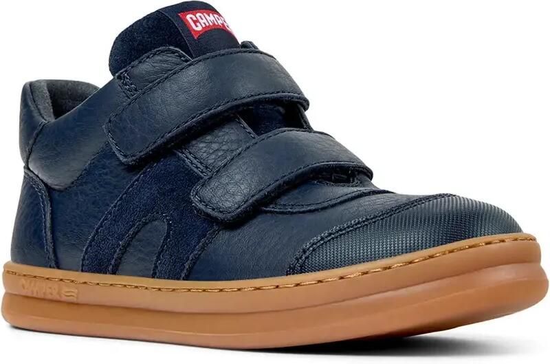Camper Kids Runner touch-strap leather sneakers Blauw