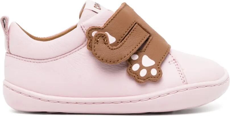 Camper Kids Sneakers met klittenband en dierenpatch Roze