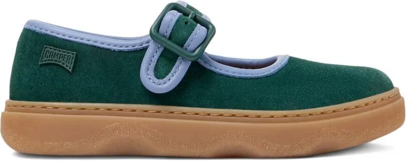 Camper Kids Suède ballerina's met gesp Groen