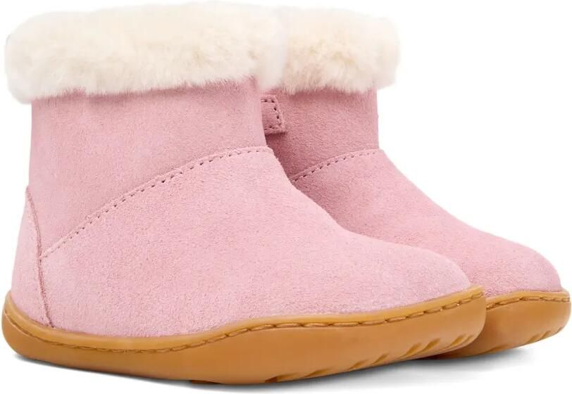 Camper Kids Suède gevoerde enkellaarzen Roze