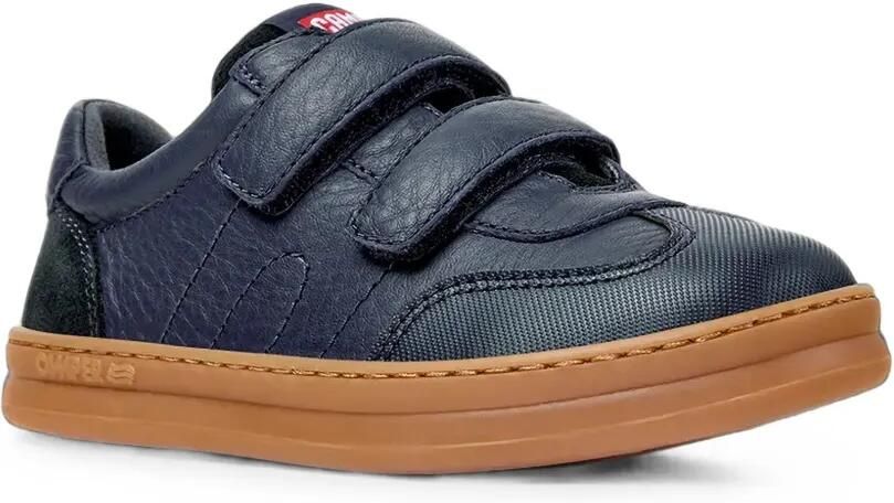 Camper Kids touch-strap leather sneakers Blauw