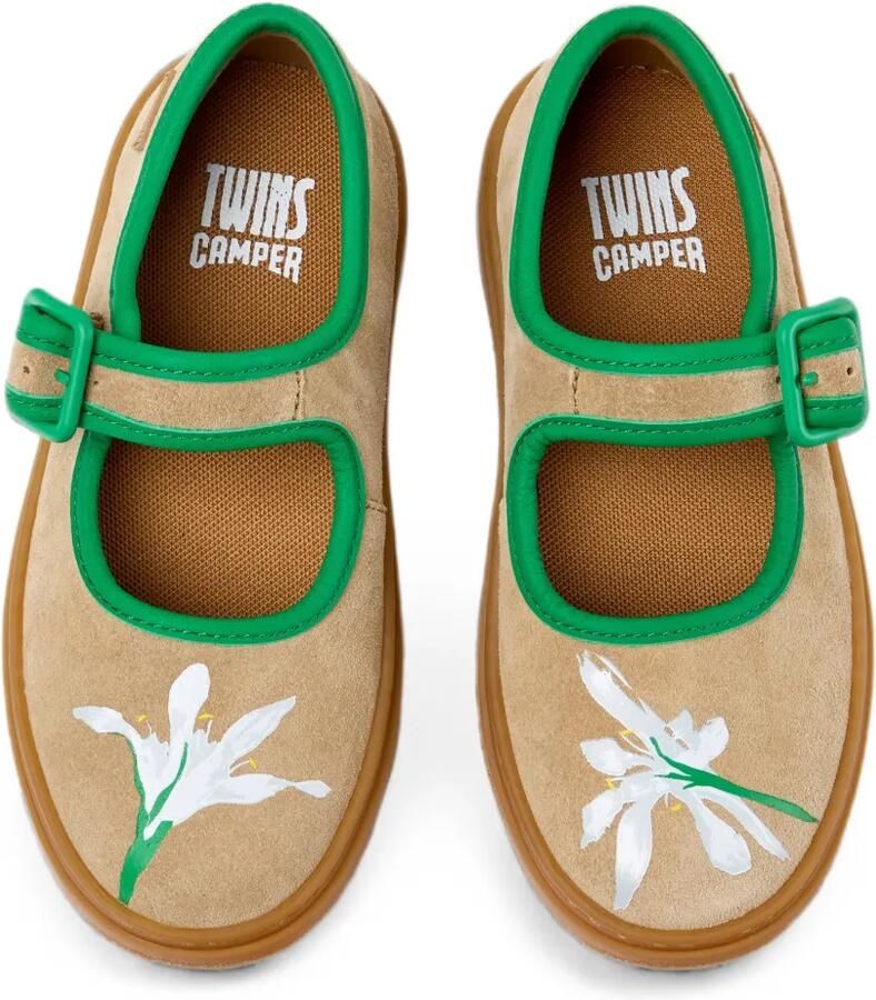 Camper Kids Twins ballerina's met bloe print Bruin - Foto 2