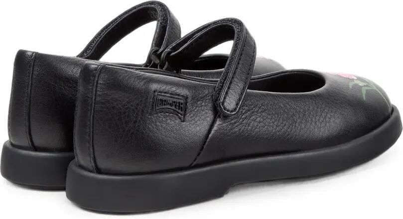 Camper Kids Twins Duet ballerina's met geborduurde bloe Zwart - Foto 3