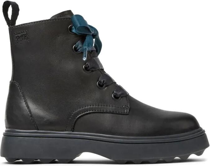 Camper Kids Twins leren enkellaarzen Zwart