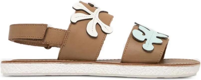 Camper Kids Twins sandalen met klittenband en blad-patch Bruin - Foto 5