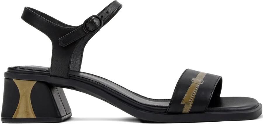 Camper Kora sandalen met blokhak en bandje Zwart