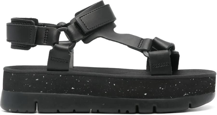 Camper Lasted leren sandalen Zwart