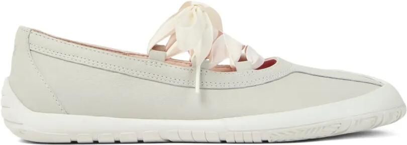 Camper Leren ballerina's met strik Beige