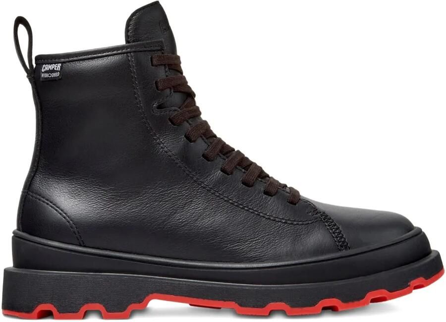 Camper Leren combat boots Zwart