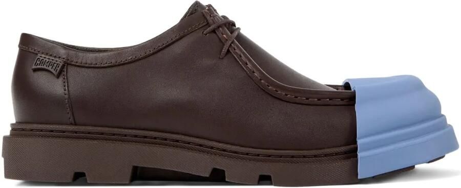 Camper Leren veterschoenen met rubberen neus Bruin
