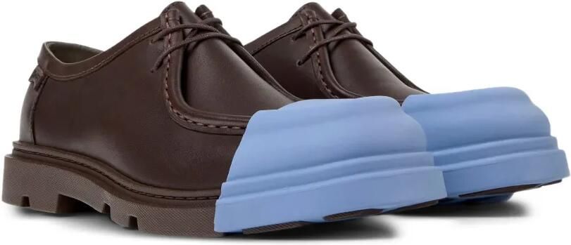 Camper Leren veterschoenen met rubberen neus Bruin - Foto 5