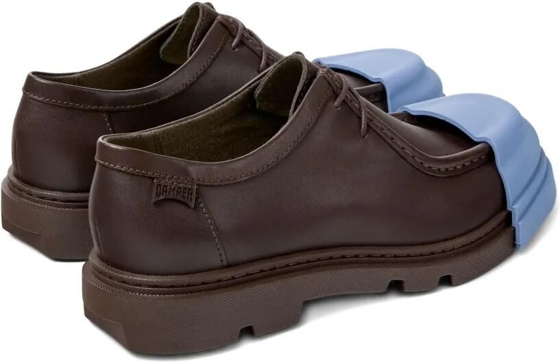 Camper Leren veterschoenen met rubberen neus Bruin - Foto 3