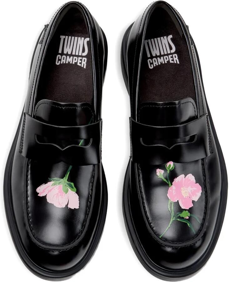 Camper Loafers met bloemenprint Zwart - Foto 2