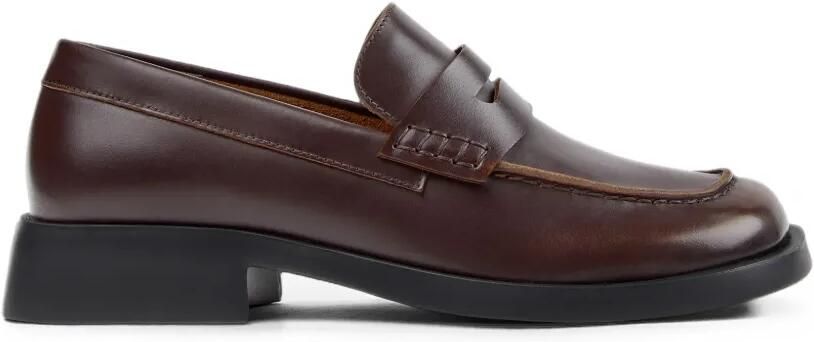 Camper Loafers met vierkante neus Bruin