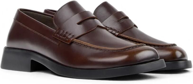Camper Loafers met vierkante neus Bruin - Foto 4
