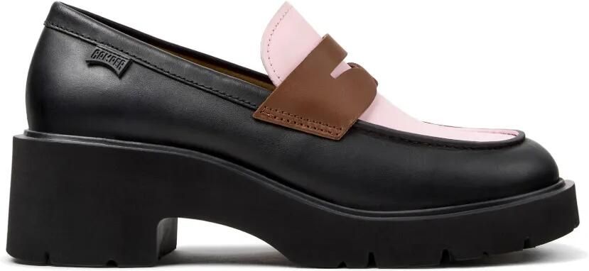 Camper Milah Twins leren loafers Zwart
