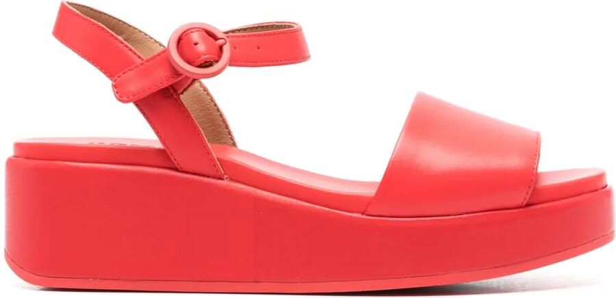 Camper Misia 55 mm leren sandalen Rood